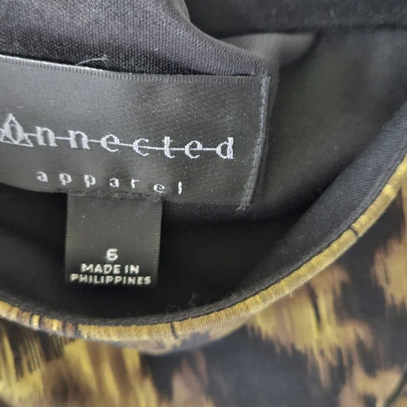 Connected Size 6 Black and Mustard Women's Dress - Picture 4 of 4